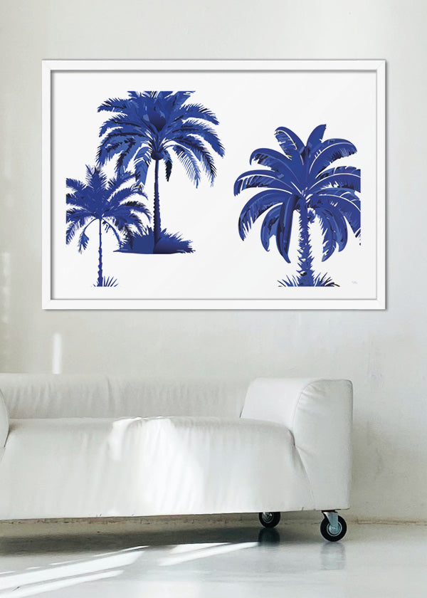 Blue Palm Paradise 03 - Poster