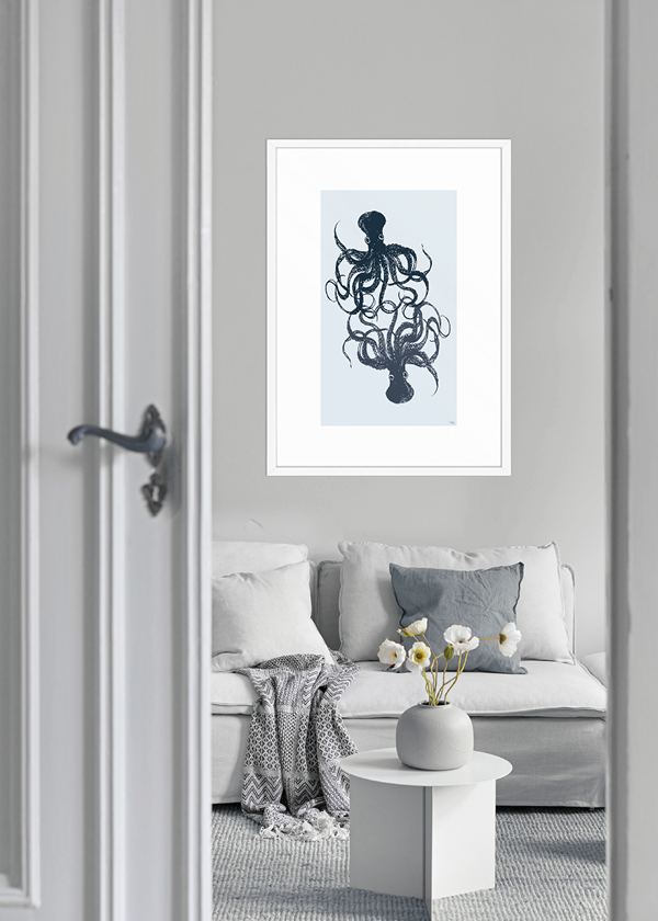 Gray Octopus 02 - Poster