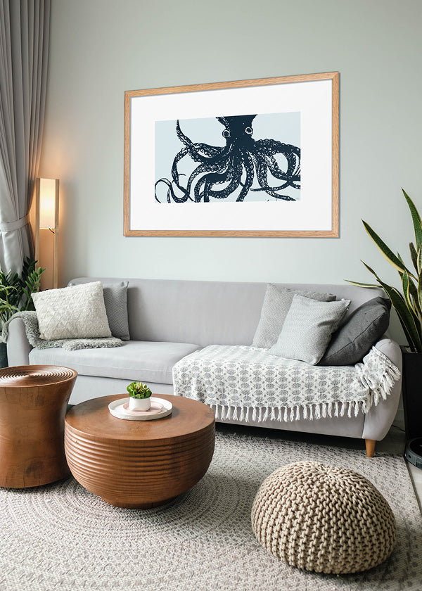 Gray Octopus 03 - Poster