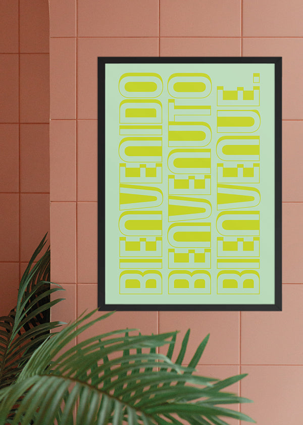 09 Bienvenido, Benvenuto, Bienvenue - Poster - World of Words