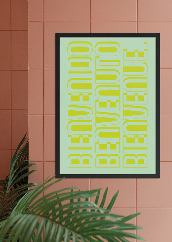 09 Bienvenido, Benvenuto, Bienvenue - Poster - World of Words