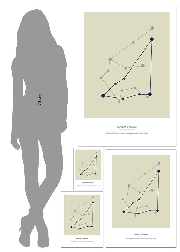 Couples zodiac sign Capricorn & Aquarius - Poster