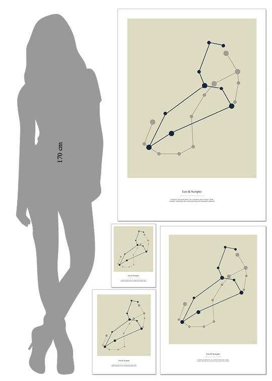 Couples zodiac sign Leo & Scorpio - Poster