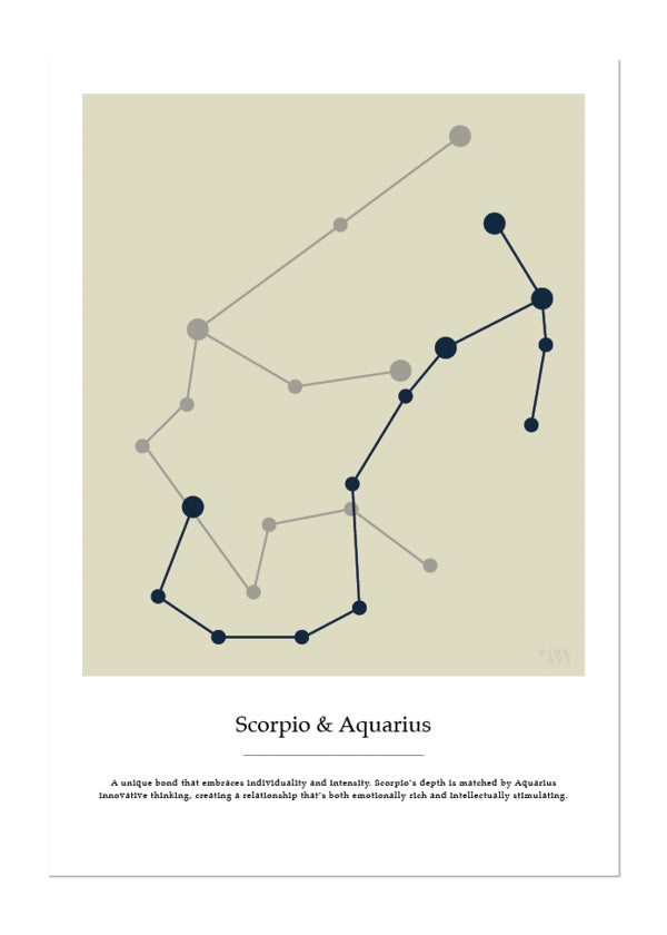 Couples zodiac sign Scorpio & Aquarius - Poster