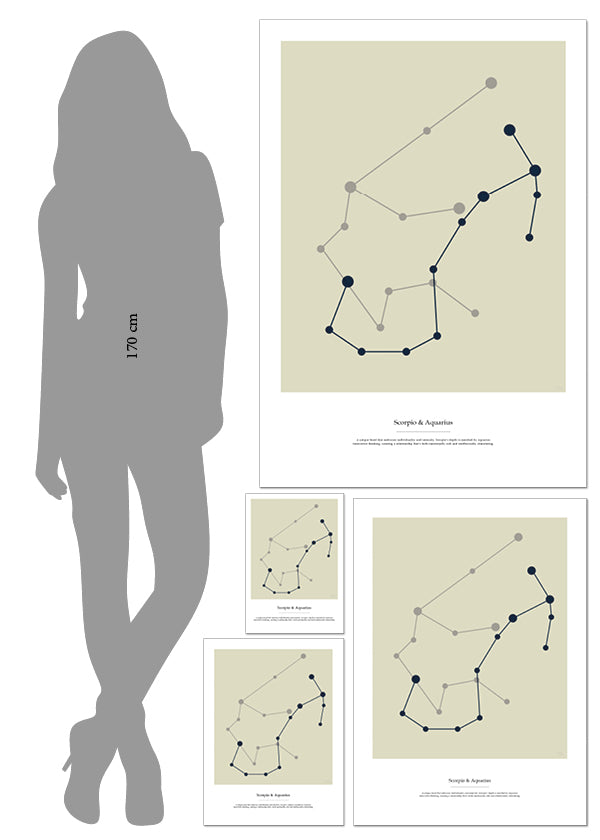 Couples zodiac sign Scorpio & Aquarius - Poster